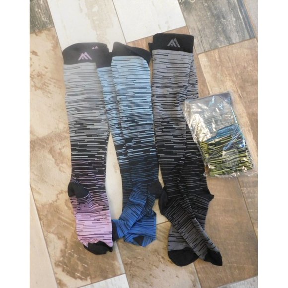 Graduated Medical Compression Knee High Socks L-XL (4 PAIRS) - Picture 1 of 4